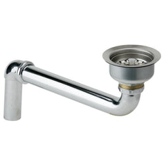 Elkay LKAD35 3-1/2 Drain Fitting Stainless Steel Body Strainer Basket and Offset Tailpiece