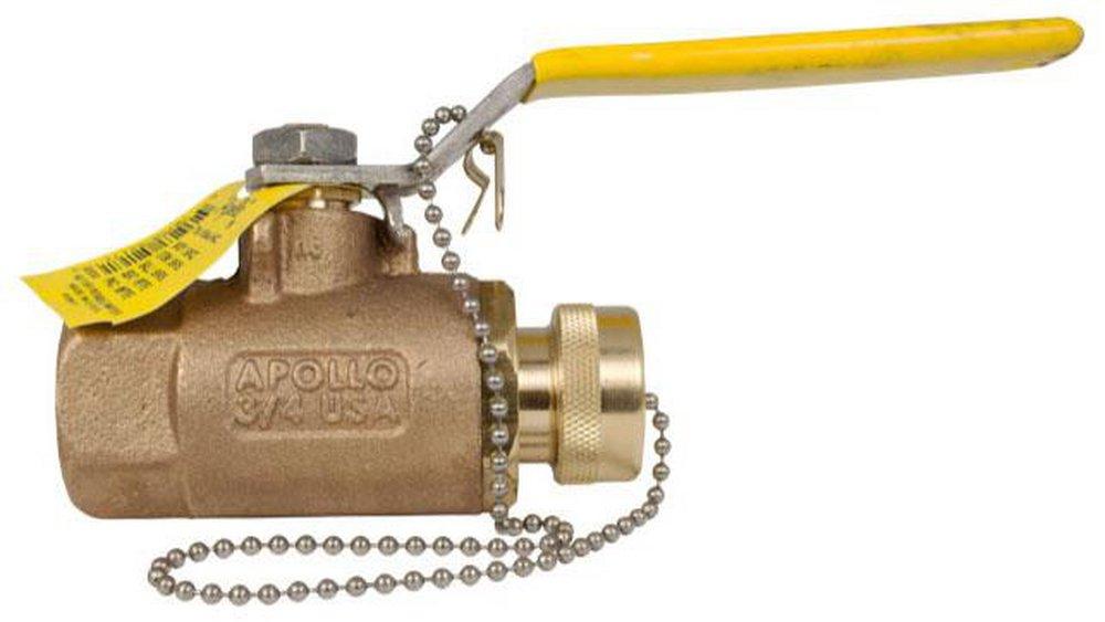 Apollo Valves 70104HC 70-100 Series 3/4 in. PTFE Bronze Standard Port Threaded x NPSH 600# Ball Valve