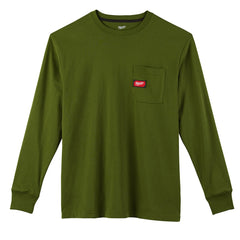 Milwaukee 602OG-S Heavy Duty Pocket T-Shirt Long Sleeve Green S