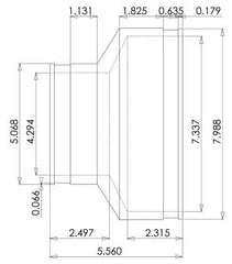 Fernco 1002-64 Flexible Coupling 6 x 4 Inch Clay x PVC