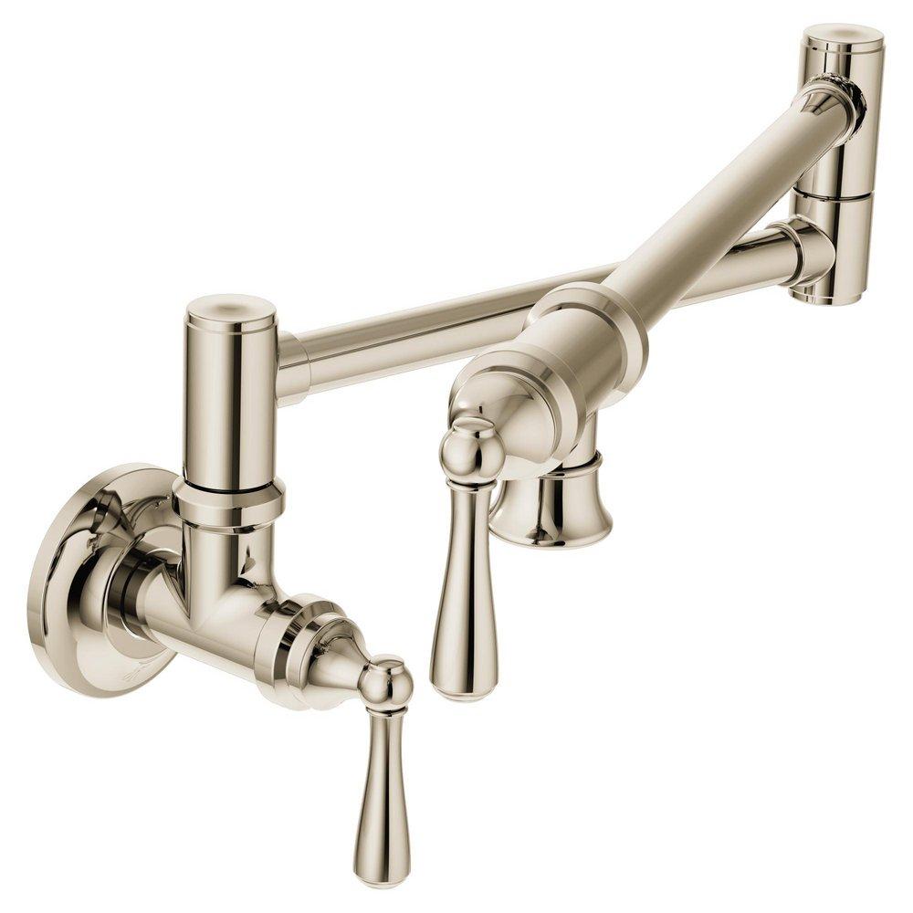 Moen S664NL Traditional Wall Mount Pot Filler in Nickel