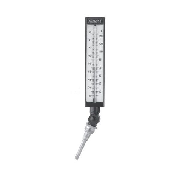 Trerice BX9140602 Industrial Thermometer 0 to 100 deg F 6 in L Stem