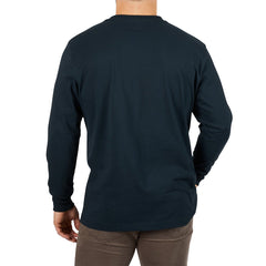 Milwaukee 602BL-L Heavy Duty Pocket T-Shirt - Long Sleeve - Blue L