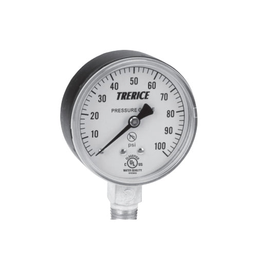 Trerice 800B2001BA100 800B Dry Utility Pressure Gauge 0 to 100 psi