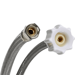 Fluidmaster PRO1T12 Toilet Connector, Female Compression x Female Ballcock, 3/8 x 7/8 Inch, 12 Inch Length