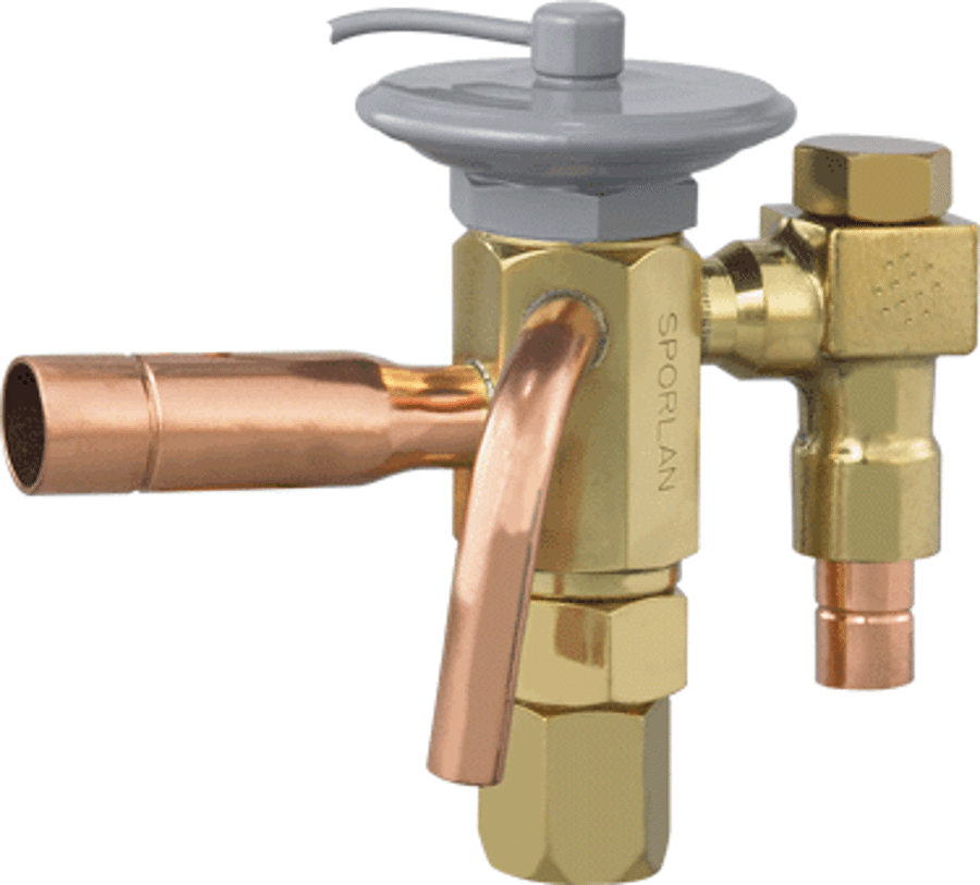 Sporlan 108617 Expansion Valve, 3/8 ODF x 1/2 ODF 30 Tube 1.0 Ton R404A Commercial SBFSE-A-C