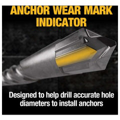 DeWalt DW5474 4 Cutter SDS Plus Bit 3/4 in x 10 in