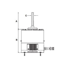 Mars 10874 Azure ECM Condenser Fan Motor - 1/8-1/3 HP - 208/230 Volt