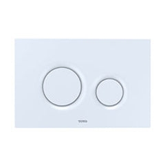 TOTO YT930#WH Dual Flush Round Push Button Plate for Select DuoFit In-Wall Tank Unit, White Matte