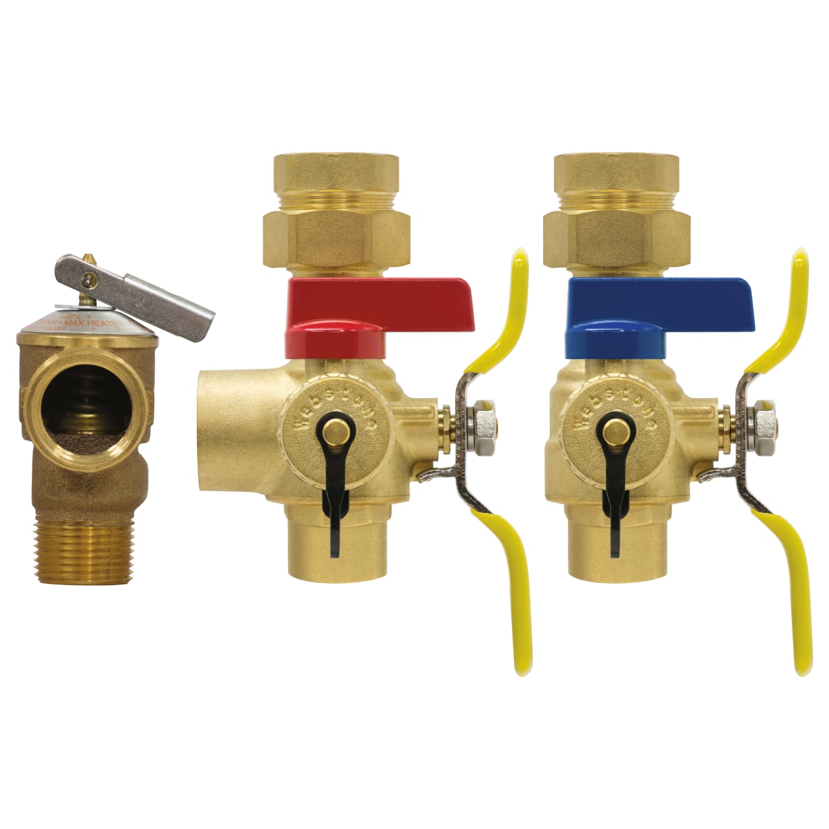 Webstone H-54443WPR-LF 3/4 FIP Union x SWT Lead-Free E-X-P E2 Tankless Water Heater Service Valve Kit