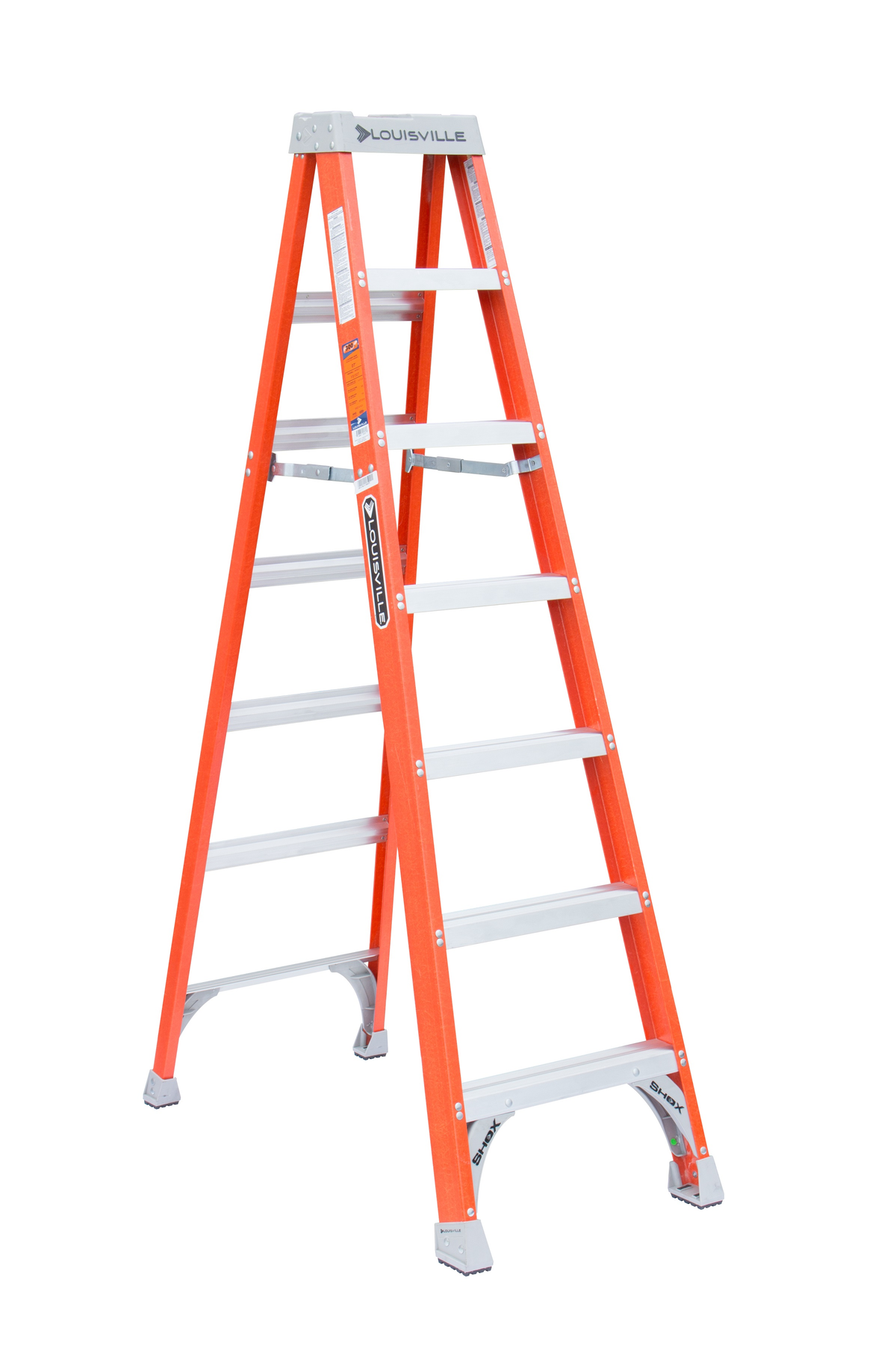 Louisville Ladder FS1507 7ft Fiberglass Step Ladder 300 lb Load Capacity