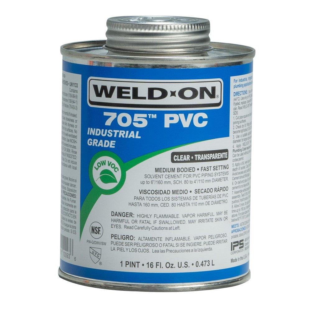 Weld-On 10093 705™ 16 oz Fast Set Plastic Clear Pipe Cement