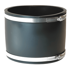 Fernco 1056-66 Flexible Pipe Coupling, 6 in Nominal, Cast Iron/Plastic/Steel/Lead End Style, PVC