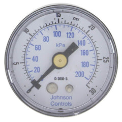 Johnson Controls G-2010-5 Air Pressure Gauge 0-30 PSI