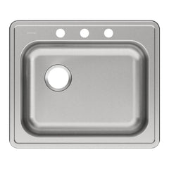 Dayton GE12521L3 25 x 21-1/4 in. 3 Hole Stainless Steel Single Bowl Drop-in Sink
