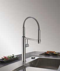 Franke PES-360-SNI Pescara Single Handle Pull Down Kitchen Faucet in Satin Nickel