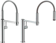 Franke PES-360-SNI Pescara Single Handle Pull Down Kitchen Faucet in Satin Nickel