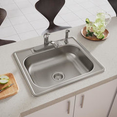 Dayton D125224 Stainless Steel 25 x 22 x 6-9/16 Drop-In Sink