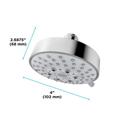 Toto TBW01013U4#CP L Series 1.75 GPM Multifunction 4 Inch Modern Round Showerhead, Polished Chrome