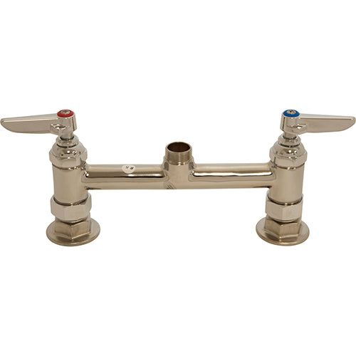 T&S Brass B-0220-LN Double Pantry Swivel Base Faucet, Deck Mount, 8 Centers