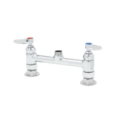 T&S Brass B-0220-LN Double Pantry Swivel Base Faucet, Deck Mount, 8 Centers