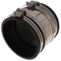 Fernco 1051-44RC 4 in. Clamp Plastic Coupling with Stainless Steel Band