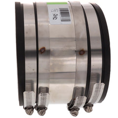 Fernco 1051-44RC 4 in. Clamp Plastic Coupling with Stainless Steel Band