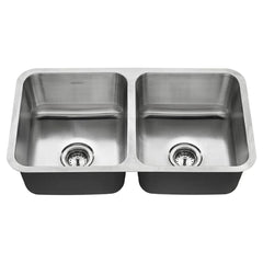 American Standard 18DB.9321800T.075 32 x 18 Stainless Steel Double Bowl Undermount Kitchen Sink