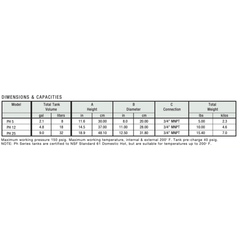 Flexcon PH5 Expansion Tank 2.1 Gallon 3/4 MNPT 200 psi