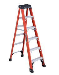 Louisville Ladder FS1406HD 6 Foot 375 lb Duty Rating Fiberglass Ladder