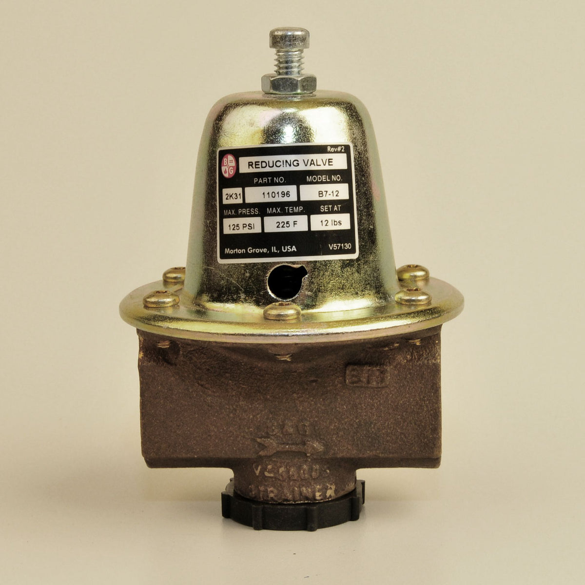 Bell & Gossett 110196LF B7-12 Pressure Reducing Valve Lead Free