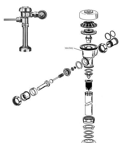 Sloan 5302279 B32A Handle Assembly