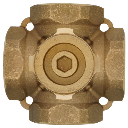 Tekmar Controls 722 1 1/4 Brass 4-Way Mixing Valve