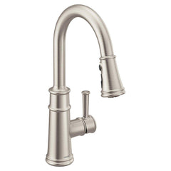 Moen 7260SRS Belfield Single Handle Pull Down Kitchen Faucet Featuring Power Boost and Reflex, Spot Resist Stainless