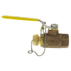 Apollo Valves 70103HC 70-100 Series 1/2 x 3/4 in. PTFE Bronze Standard Port Threaded x NPSH 600# Ball Valve