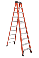 Louisville Ladder FS1410HD Fiberglass Step Ladder 10 ft 375 lb