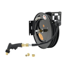 T&S Brass 5HR23209 Equip Hose Reel, Open, Powder Coated Steel, 35' of 3/8 Diameter Hose with Water Gun