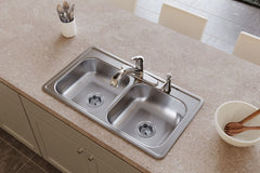 Dayton D233194 Drop-In Kitchen Sink 33 x 19 x 6-7/16 4 Hole