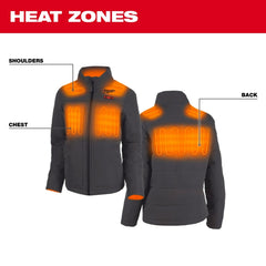 Milwaukee Tool 234G-21L Women's Heated AXIS Jacket Kit Gray Large
