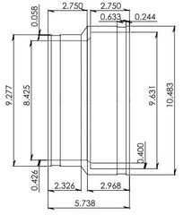 Fernco 1002-88 Flexible Coupling, 8 Inch, Clay x PVC, Standard, Replacement MPN 1002-88