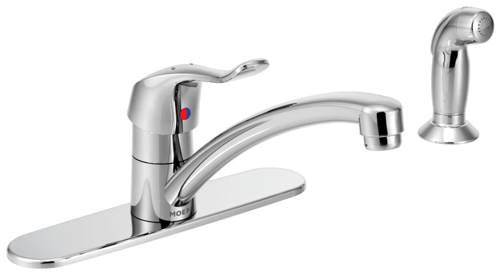 Moen 8707 M-Dura Single Handle Kitchen Faucet with Side Spray in Chrome