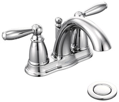 Moen 6610 Brantford Two Handle Centerset Bathroom Faucet with Pop-Up Drain Chrome