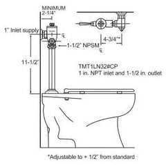 Toto TMT1LN32#CP Manual Flush Valve 1.28 GPF