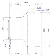 Fernco 1056-32 Flexible Pipe Coupling 3 x 2 in Replacement MPN