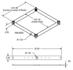 Holdrite 40-SWHP Suspended Water Heater Platform Supports Up To 20 Gallons