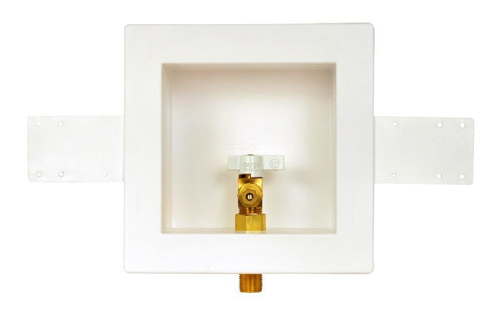 Oatey 39156 Square Ice Maker Outlet Box Without Hammer 1/4 Turn CPVC LL