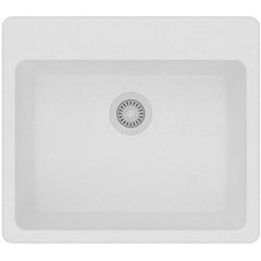 Elkay ELG2522WH0 Quartz Classic 25 x 22 x 9-1/2 Single Bowl Drop-in Sink White