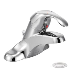 Moen 8432 M-Bition 4 In. Centerset Single-Handle Bathroom Faucet In Chrome With Metal Drain Assembly