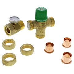 Taco 5123-C2-G 3/4 Sweat Union 5120 Lead Free Mixing Valve w/ Gauge