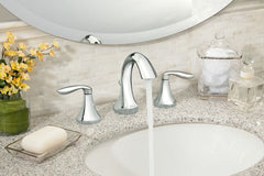 Moen T6420 Eva Two Handle Widespread Bathroom Faucet